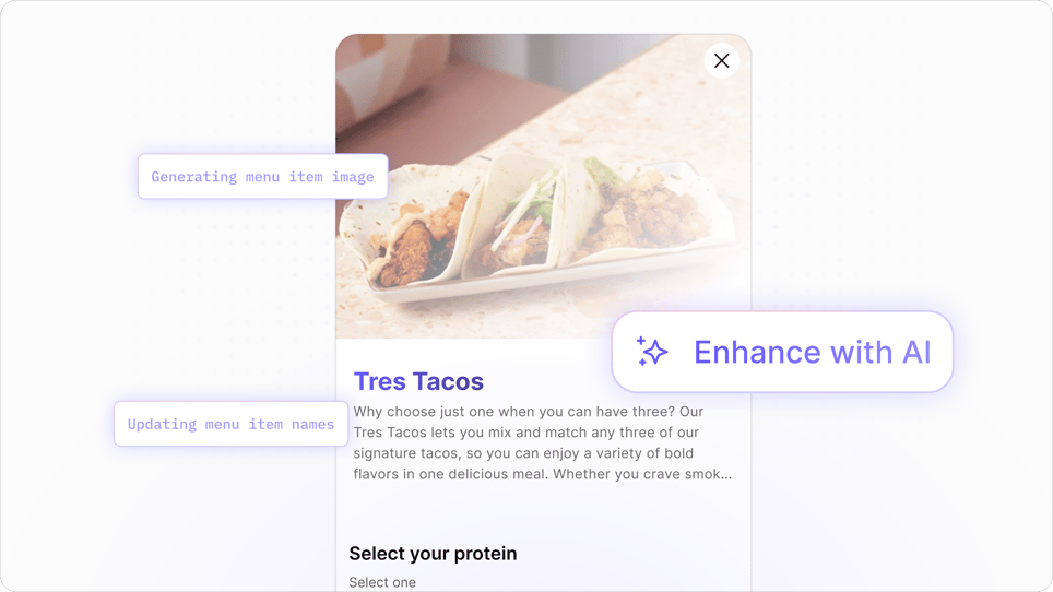 Menu AI Enhancements